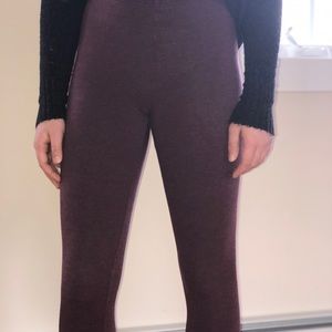 Burgundy Cotton Leggings